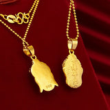 Praying Buddha 24KT Necklace for Women, Mother, Birthday, Wedding