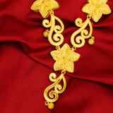 NC5336 Flower Leaves 24KT Necklace for Bride, Anniversary, Party Gift
