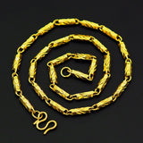 NC536 24KT Chain Necklaces Vintage Bamboo Joint Men's Gift