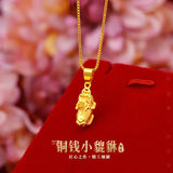 Vintage PIXIU 24KT Pendant Necklaces for Women Girls Mother