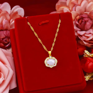 Vintage Zircon 24KT Pendant Necklaces