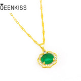 Vintage Zircon 24KT Pendant Necklaces