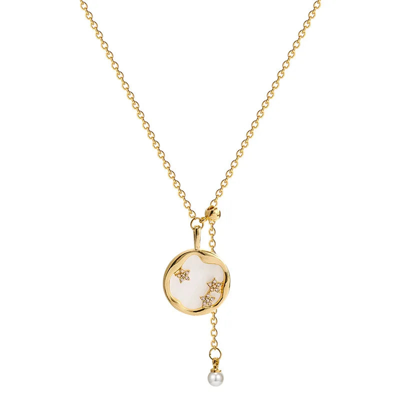 NC721 18KT Star Shell Pendant Necklace