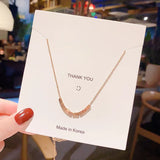 NC730 Cube Beads 18KT Rose Pendant Necklace