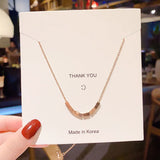 NC730 Cube Beads 18KT Rose Pendant Necklace