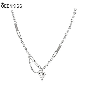 NC739 Heart Stitching Pendant Necklace