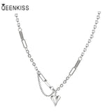 NC739 Heart Stitching Pendant Necklace