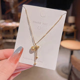 NC785 18KT Pendant Necklace Calabash Tassel Gift