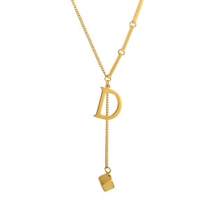 NC796 D Tassel 18KT Pendant Necklace Gift