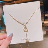NC796 D Tassel 18KT Pendant Necklace Gift