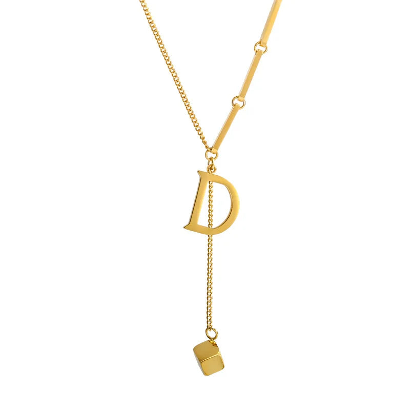 NC796 D Tassel 18KT Pendant Necklace Gift