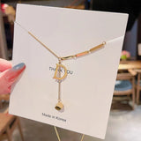 NC796 D Tassel 18KT Pendant Necklace Gift