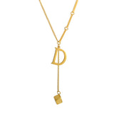 NC796 D Tassel 18KT Pendant Necklace Gift