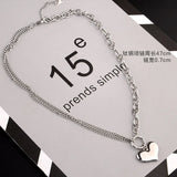 NC809 Heart Titanium Steel Pendant Necklace