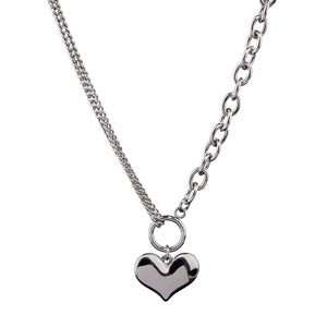 NC809 Heart Titanium Steel Pendant Necklace