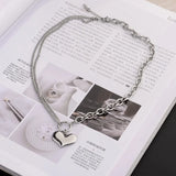 NC809 Heart Titanium Steel Pendant Necklace