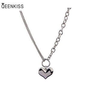 NC809 Heart Titanium Steel Pendant Necklace
