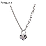 NC809 Heart Titanium Steel Pendant Necklace
