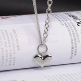 NC809 Heart Titanium Steel Pendant Necklace