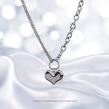 NC809 Heart Titanium Steel Pendant Necklace