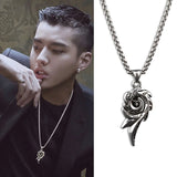 Phoenix Flame Hip-hop Titanium Steel Necklace