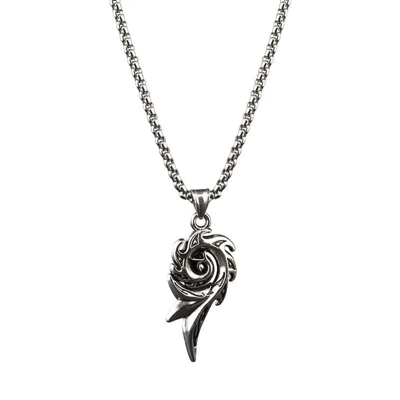 Phoenix Flame Hip-hop Titanium Steel Necklace