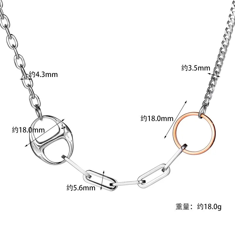 Hiphop Stainless Steel Necklace for Women - Wedding Party Gift