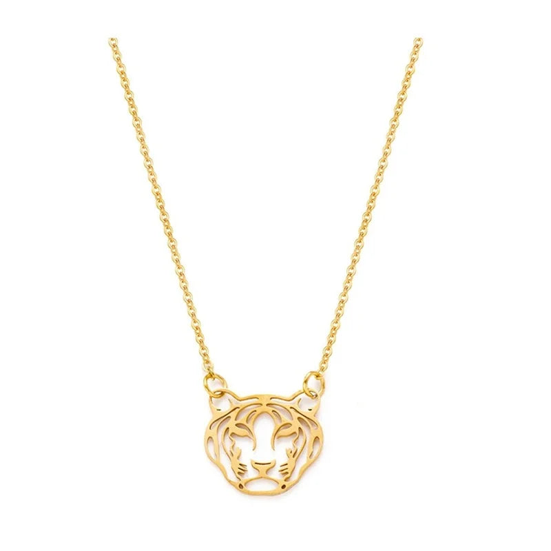 Tiger Titanium Steel Necklace for Women, Girlfriend, Party