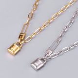 Lock Stainless Steel Necklace Waterproof