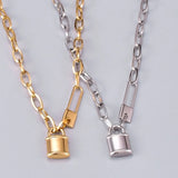 Lock Stainless Steel Necklace Waterproof