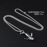 NC834 Whale Titanium Steel Necklace Street Style Gift