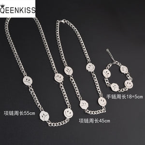 NC854 Titanium Steel Necklace Gift Smile Cry Length