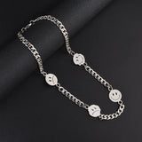 NC854 Titanium Steel Necklace Gift Smile Cry Length