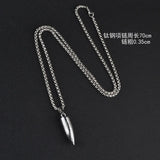 Retro Bullet Titanium Steel Necklace for Men