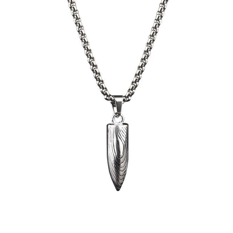 Retro Bullet Titanium Steel Necklace for Men