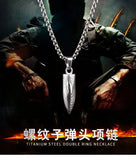 Retro Bullet Titanium Steel Necklace for Men