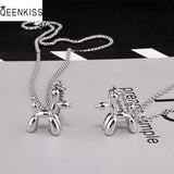 Balloon Dog Pendant Titanium Steel Necklace