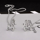 Balloon Dog Pendant Titanium Steel Necklace