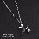 Balloon Dog Pendant Titanium Steel Necklace