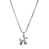 Balloon Dog Pendant Titanium Steel Necklace