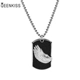 NC881 Retro Wings Titanium Steel Necklace