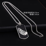 NC881 Retro Wings Titanium Steel Necklace