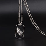 NC881 Retro Wings Titanium Steel Necklace