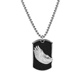 NC881 Retro Wings Titanium Steel Necklace