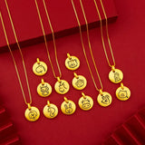 PT514 Fine Jewelry Zodiac Sign 24KT Pendant Charm - Gift for Woman