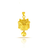 24KT Lion Pendant Charm Fine Jewelry Gift
