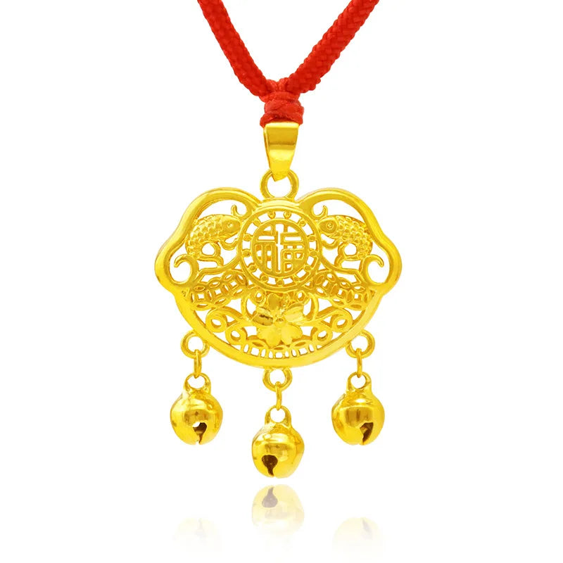 Goldfish Lock 24KT Pendant Charm - Kids Birthday Gift