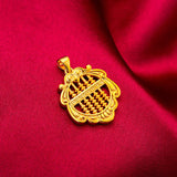 Flower Heart Calabash 24KT Pendant Charm
