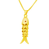 Fish 24KT Pendant Charm NO CHAIN Fine Jewelry Woman Girl Bride Gift