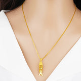 Fish 24KT Pendant Charm NO CHAIN Fine Jewelry Woman Girl Bride Gift